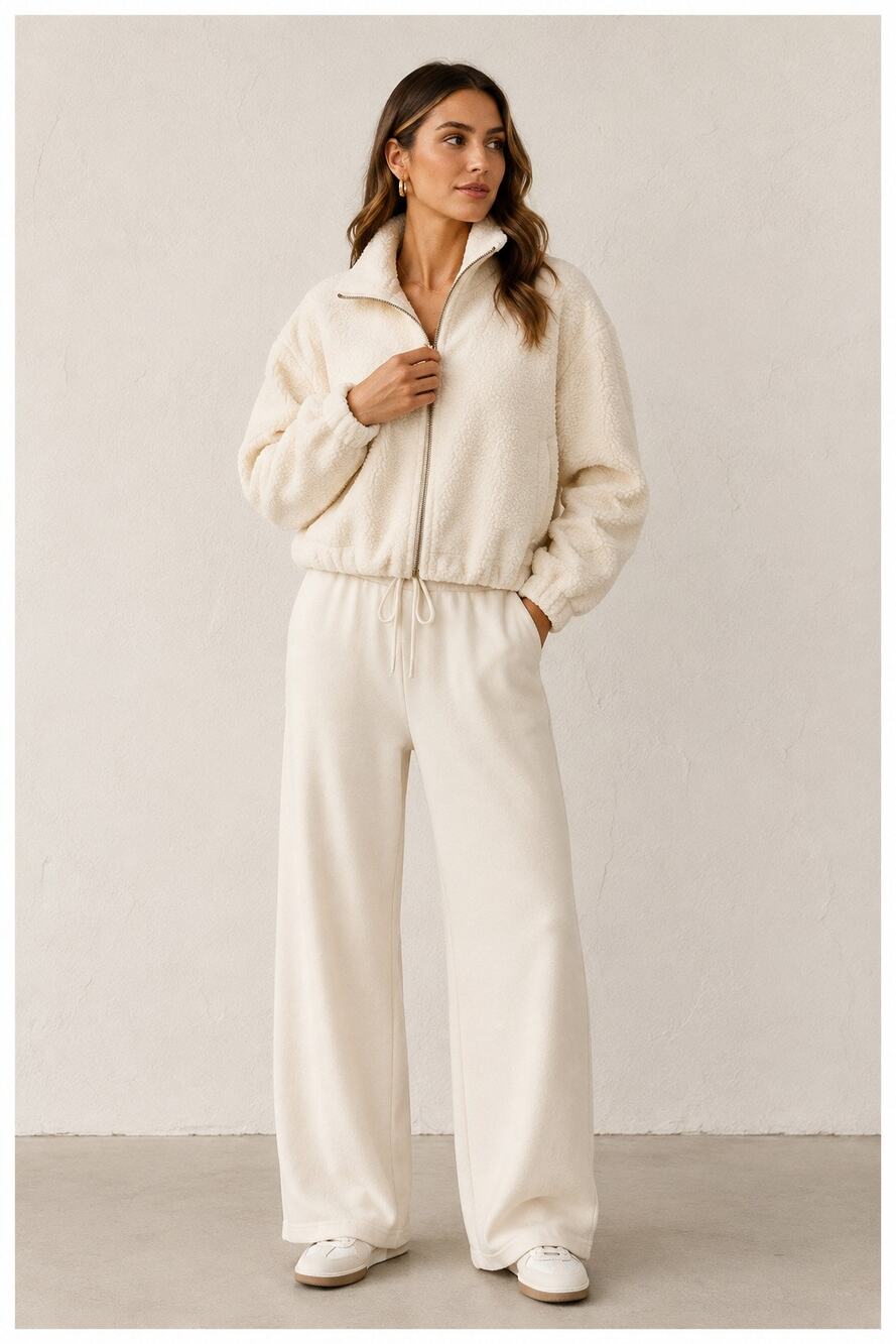 Amanda Uprichard Como Boucle Bomber Jacket Ivory / Cream NWT XS